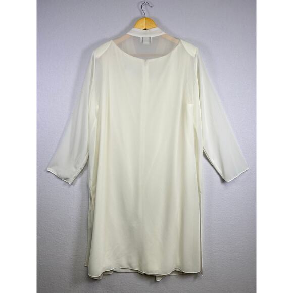 Vintage JBS white sheer duster jacket and sleeveless dress set 20w￼ - Picture 13 of 14